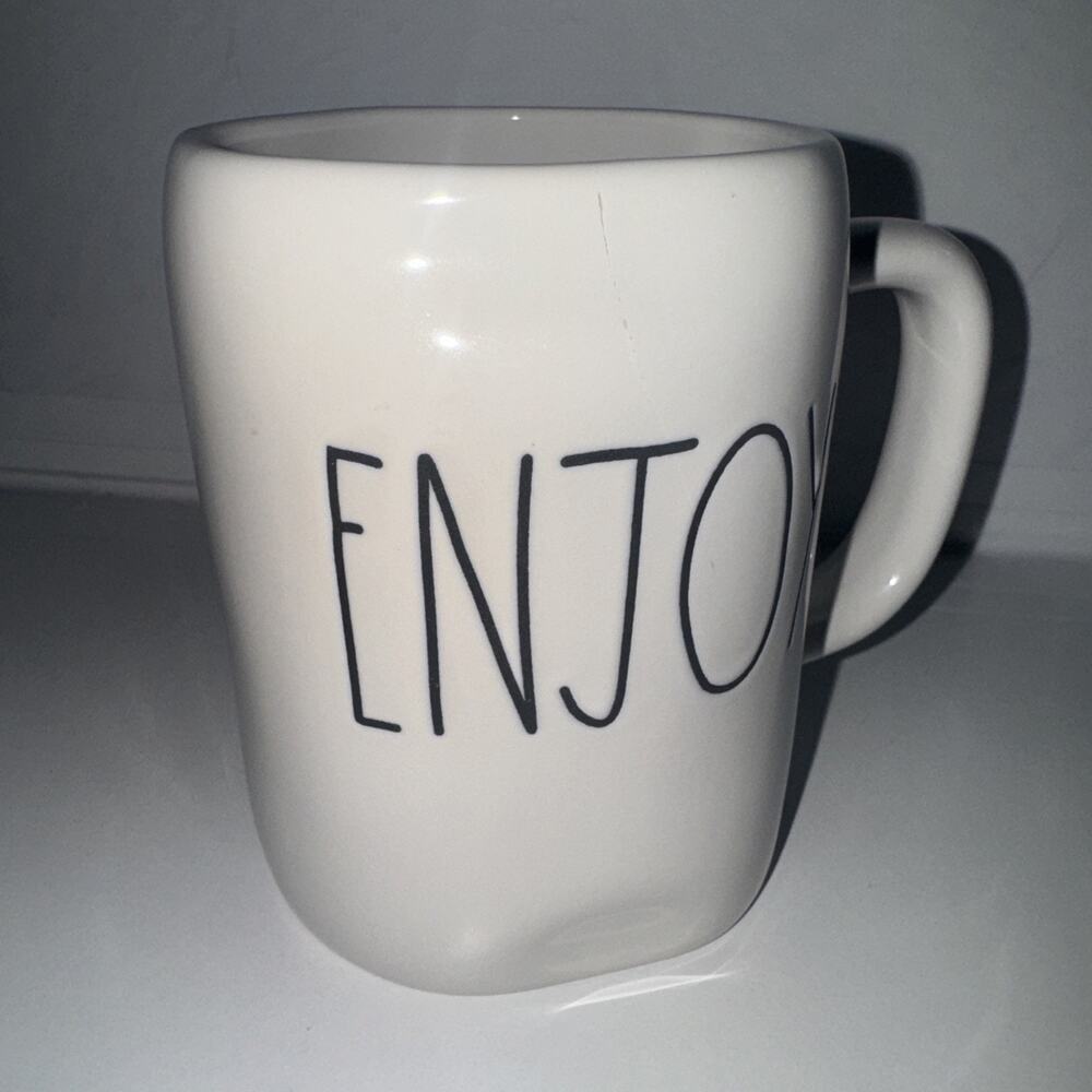 Ray Dunn Coffee Mug ENJOY Cup Happiness Well Wishes Message